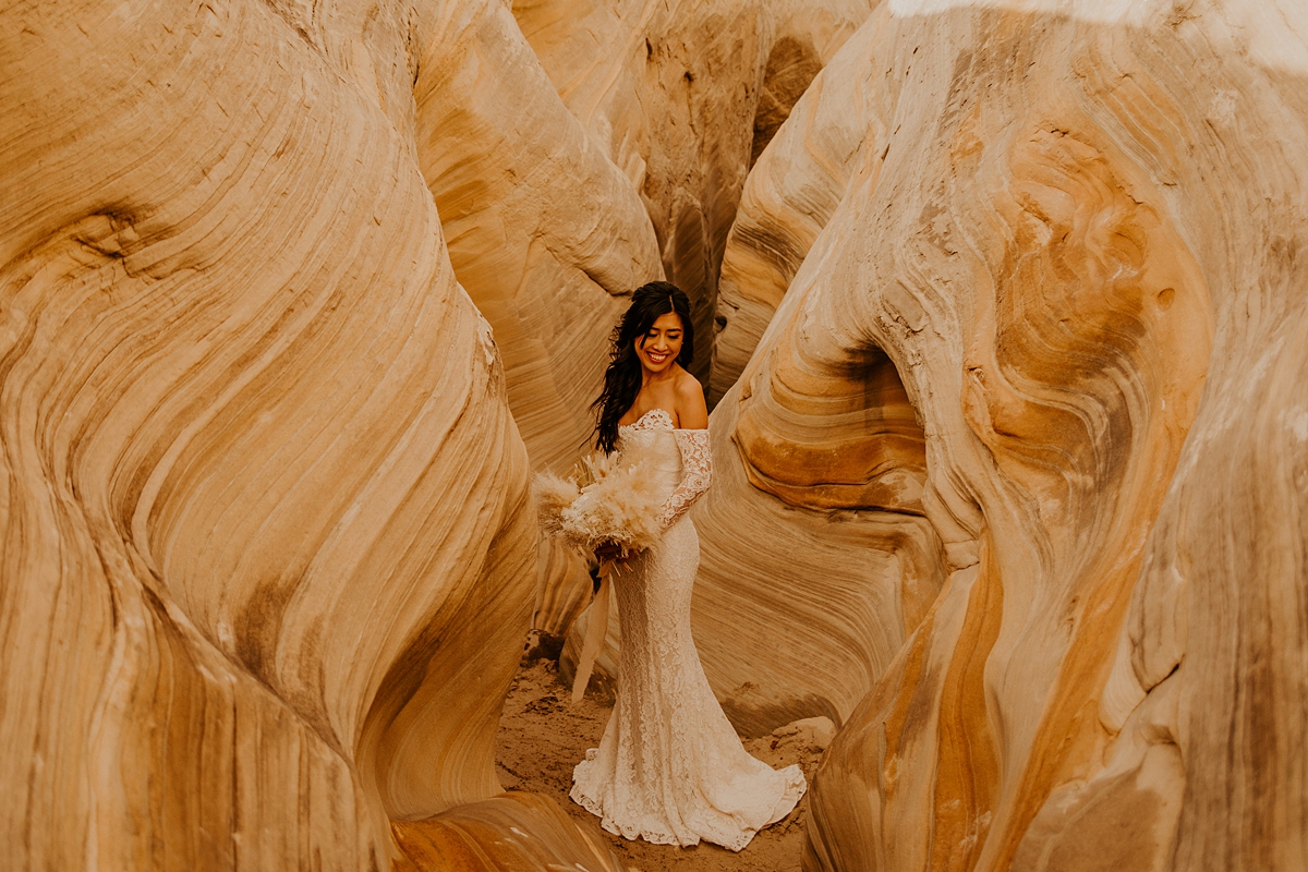 snowy winter elopement at the amangiri resort in utah