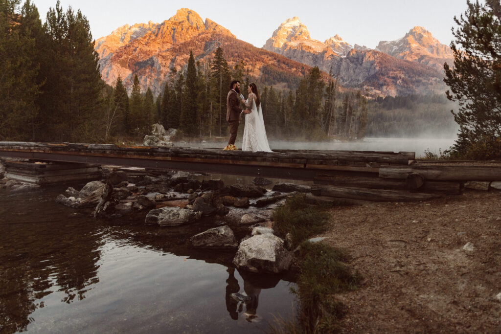 jenny lake ceremony at grand teton national park